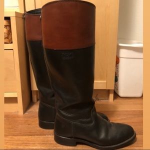 Frye Tall, two tone boots